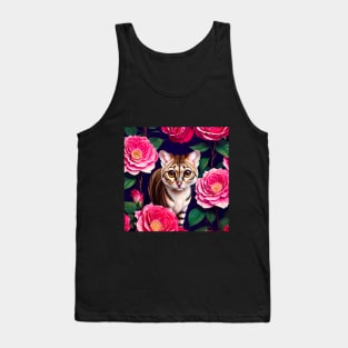 Slender loris and floral Tank Top